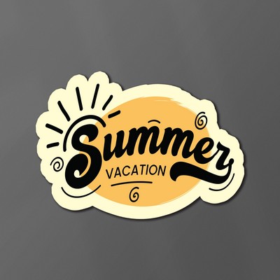 5" x 4" Vinyl Die Cut Sticker with pull tab